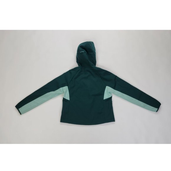 ASICS Hooded Softshell Jacket Womens Small Green - Picture 2 of 6